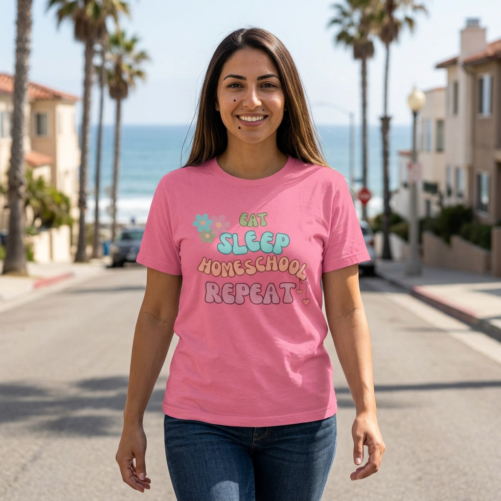 Eat Sleep Homeschool Repeat Shirt