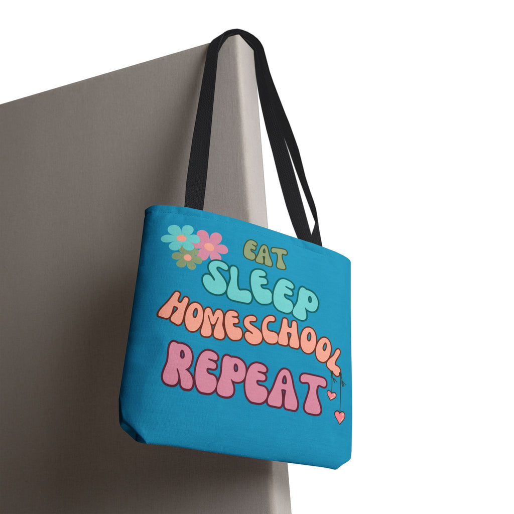 Eat Sleep Homeschool Repeat Tote Bag