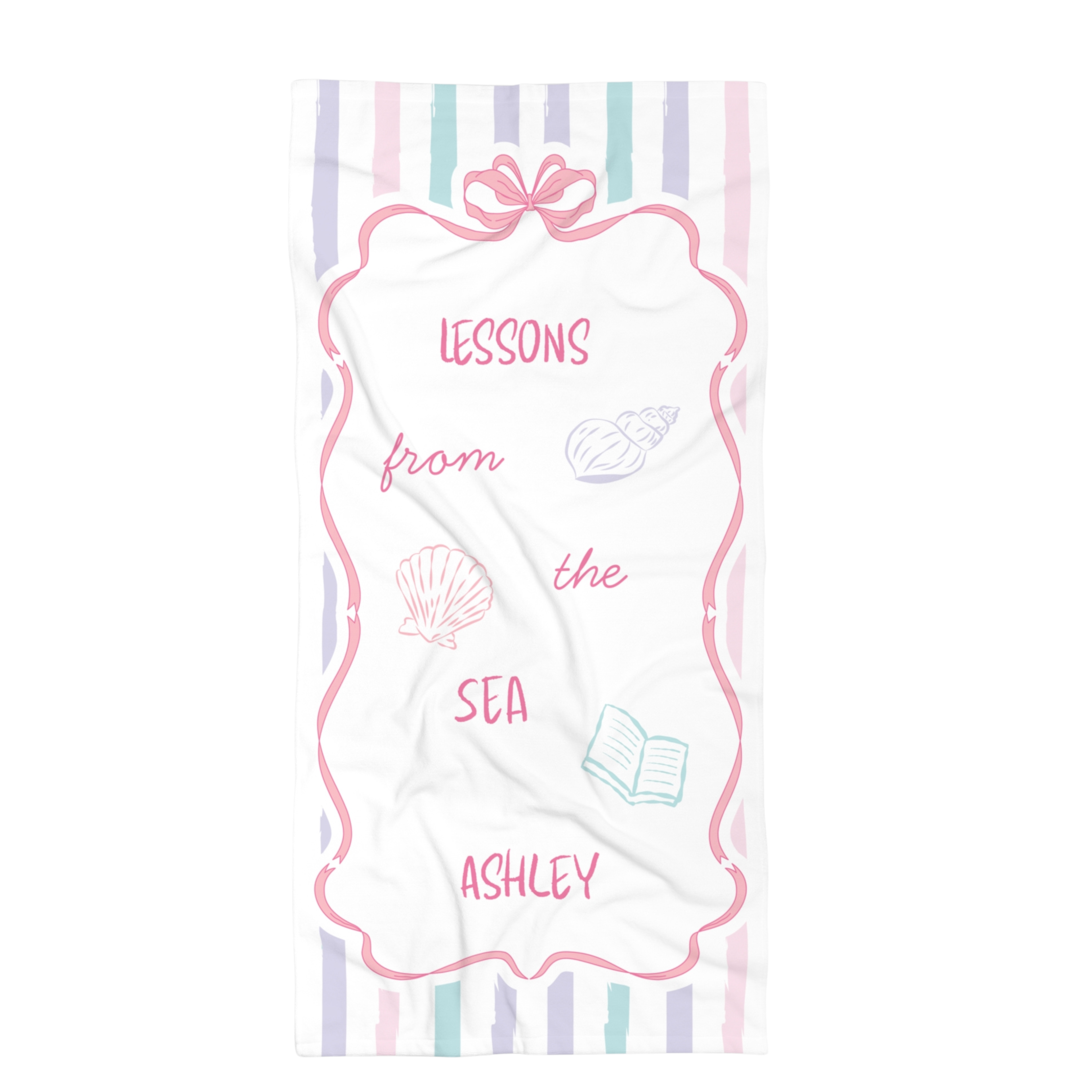 "Lessons from the Sea" Personalized Beach Towel