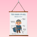 THE ARMOR OF GOD – Wood Framed Wall Tapestry
