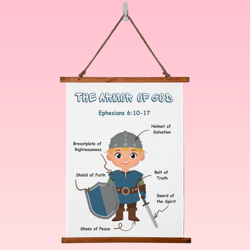 THE ARMOR OF GOD – Wood Framed Wall Tapestry