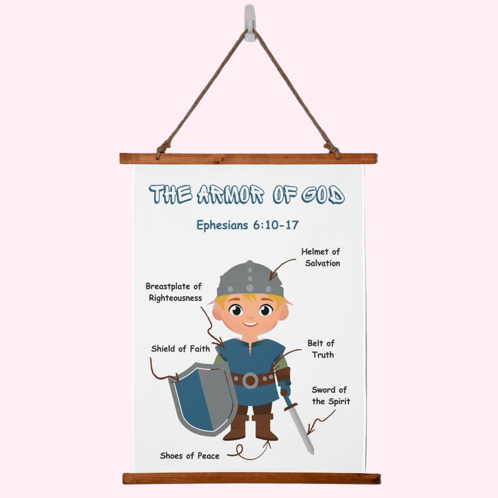 THE ARMOR OF GOD – Wood Framed Wall Tapestry
