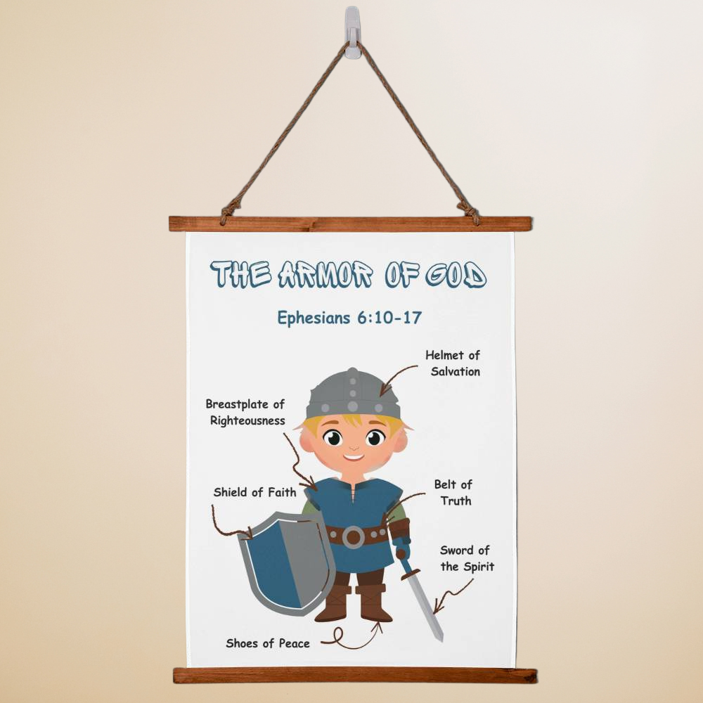 THE ARMOR OF GOD – Wood Framed Wall Tapestry