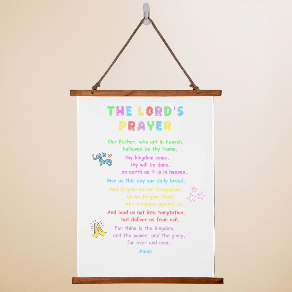 THE LORD'S PRAYER – Wood Framed Wall Tapestry
