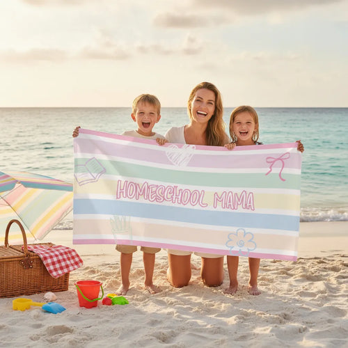 "Homeschool Mama"Beach Towel