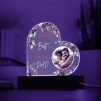 “The World's Best Homeschool Dad” Acrylic Heart Plaque Christmas Edition