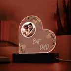 "The World's Best Homeschool Dad” Heart Acrylic Plaque Christmas Edition