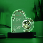 “The World's Best Homeschool Dad” Acrylic Heart Plaque Christmas Edition
