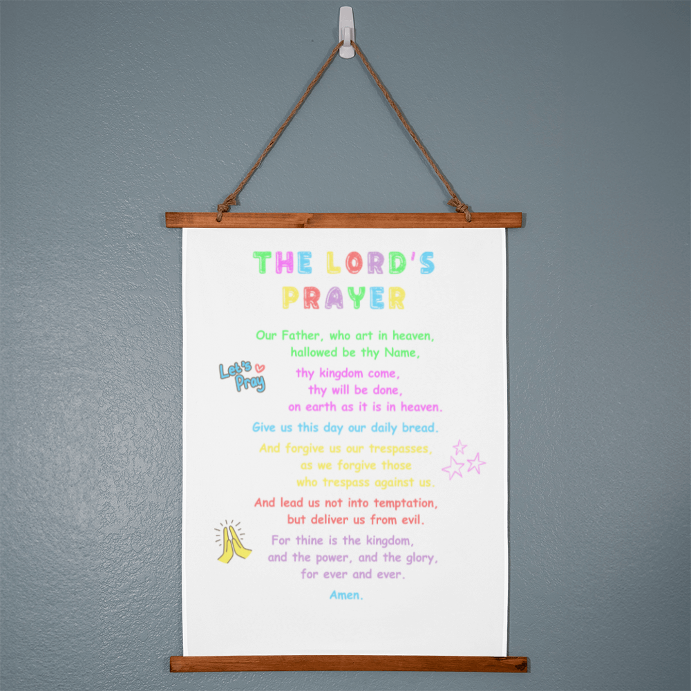 THE LORD'S PRAYER – Wood Framed Wall Tapestry