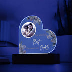 "The World's Best Homeschool Dad” Heart Acrylic Plaque Christmas Edition