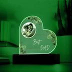 "The World's Best Homeschool Dad” Heart Acrylic Plaque Christmas Edition