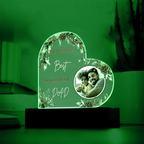 “The World's Best Homeschool Dad” Acrylic Heart Plaque Christmas Edition