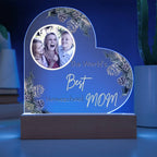 “The World’s Best Homeschool Mom” Acrylic Heart Plaque Christmas Edition