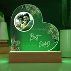 "The World's Best Homeschool Dad” Heart Acrylic Plaque Christmas Edition
