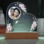 "The World's Okayest Homeschool Mom” Acrylic Heart Plaque