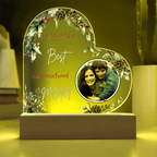 “The World’s Best Homeschool Mom” Acrylic Heart Plaque Christmas Edition