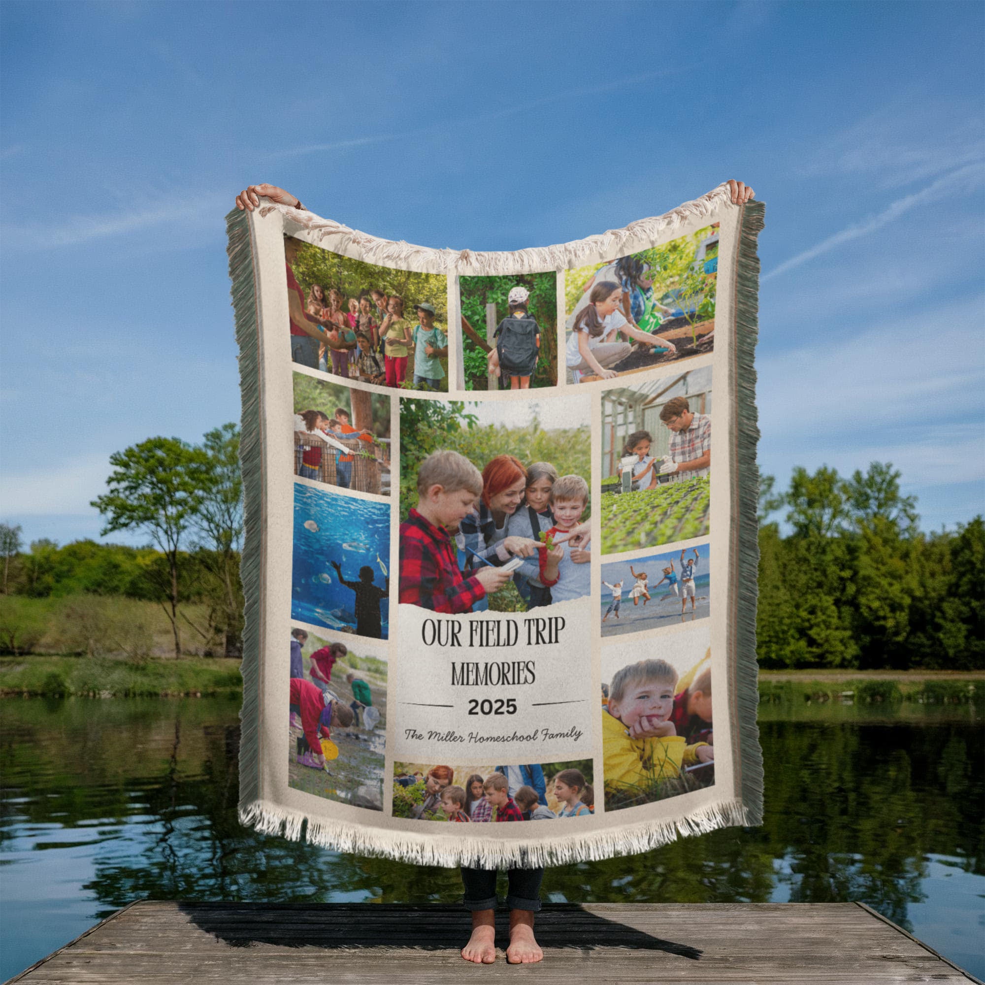 “Our Field Trip Memories” Printed Woven Blanket