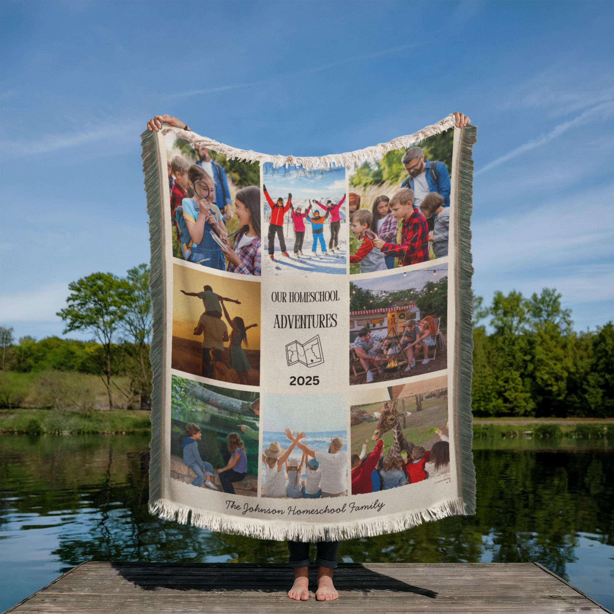 “Our Homeschool Adventures” Printed Woven Blanket