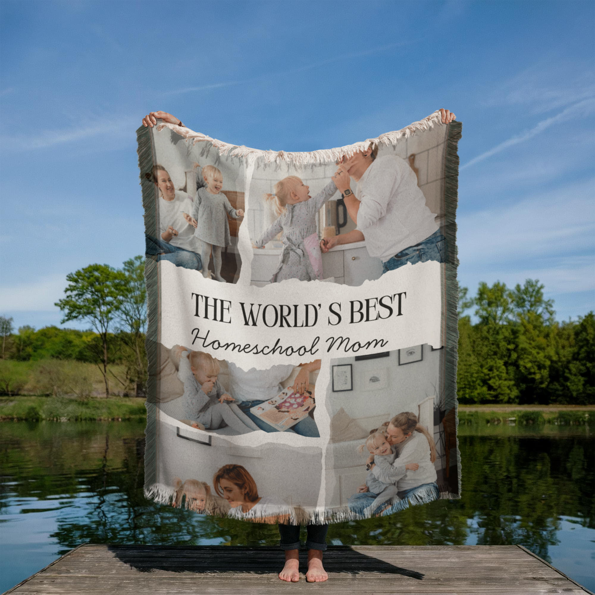 “The World's Best Homeschool Mom” Printed Woven Blanket