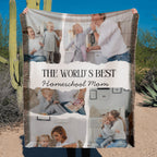 “The World's Best Homeschool Mom” Printed Woven Blanket
