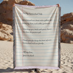 “To My Homeschool Wife” Letter-Style Printed Woven Blanket