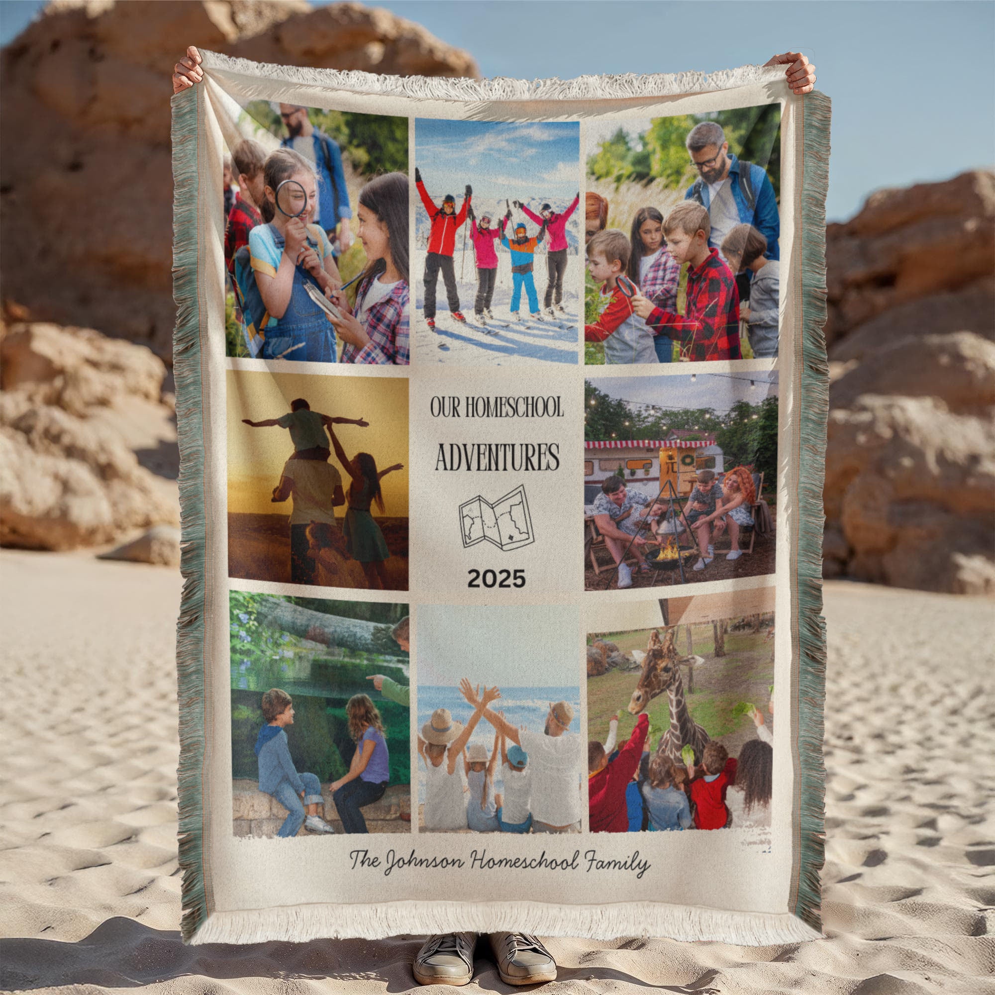 “Our Homeschool Adventures” Printed Woven Blanket