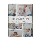 “The World's Best Homeschool Mom” Printed Woven Blanket