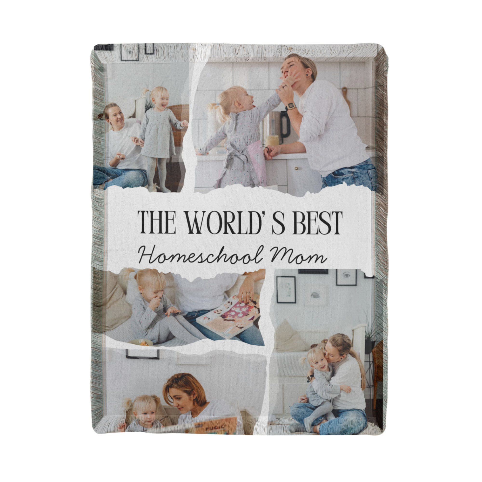 “The World's Best Homeschool Mom” Printed Woven Blanket