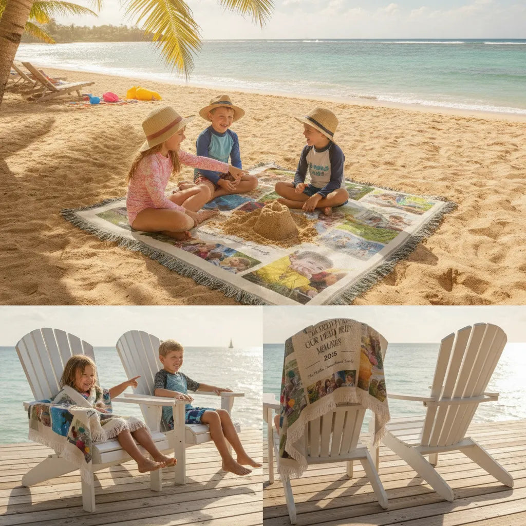 “Our Field Trip Memories” Printed Woven Blanket